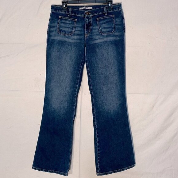 Vintage Mavi Med Wash Bootcut Jeans Hipster Pant Y2k Low Rise Jeans 32 - Picture 1 of 12
